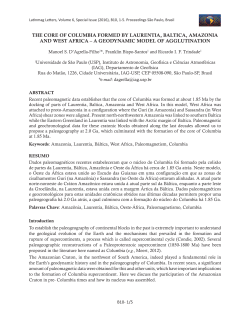 the core of columbia formed by laurentia, baltica, amazonia and