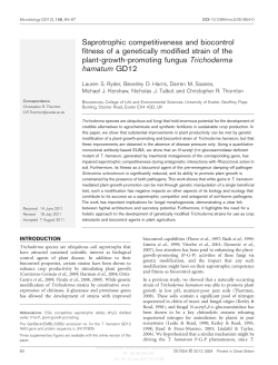 Saprotrophic competitiveness and biocontrol fitness