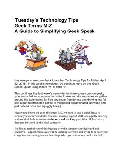 Tech Tips 4-22-2016