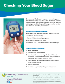 Checking Your Blood Sugar - Community Care Alliance of Illinois