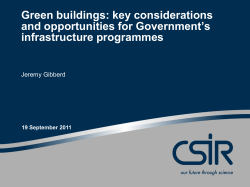Buildings Key Considerations by J Gibberd Green