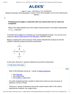 Predicting bond angles in molecules with one