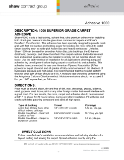 adhesive - Shaw Contract