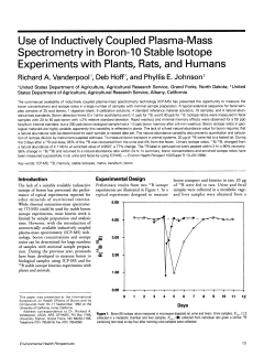 Use of Inductively Coupled Plasma-Mass Spectrometry in Boron