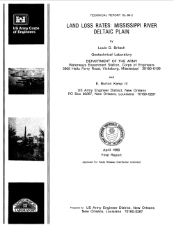 technical report gl-90-2 - land loss rates: mississippi river deltaic plain