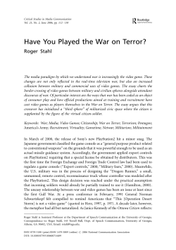 Have You Played the War on Terror?