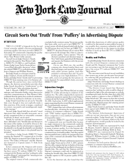 Circuit Sorts Out `Truth` From `Puffery` in Advertising Dispute