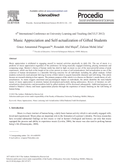 Music Appreciation and Self-actualization of Gifted Students