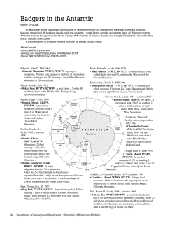 Badgers in the Antarctic - UW