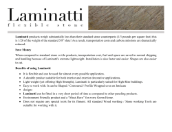 Laminatti products weigh substantially less than their standard stone