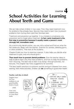 School Activities for Learning About Teeth and Gums