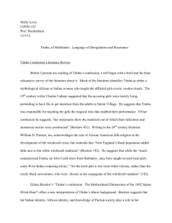 Tituba, of Multitudes: Language of Deregulation and Resonance