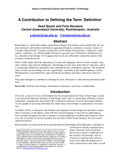 A Contribution to Defining the Term "Definition"