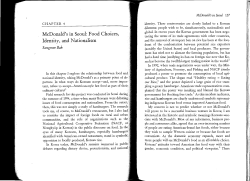 McDonald`s in Seoul: Food Choices, Identity, and Nationalism