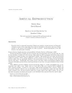 Asexual Reproduction