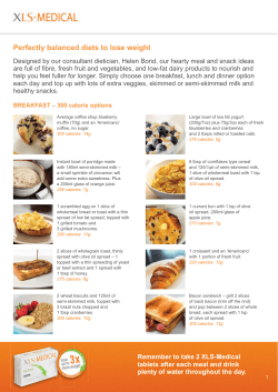 Perfectly balanced food plans - PDF