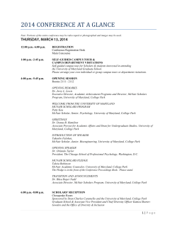 2014 conference at a glance - Academic Achievement Programs
