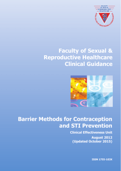 CEU Guidance Barrier Methods Contraception and STI