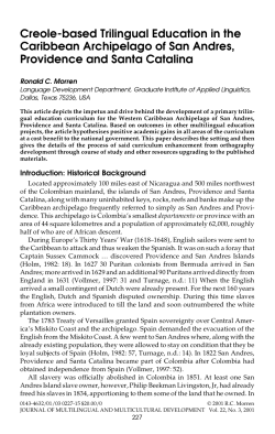 Creole-based Trilingual Education in the Caribbean Archipelago of