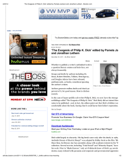 The Exegesis of Philip K. Dick edited by Pamela Jackson and