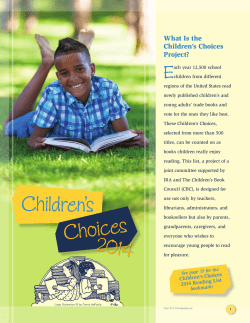Children`s Choices 2014 Reading List