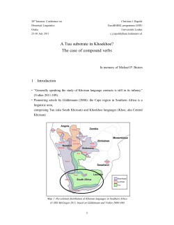 A Tuu substrate in Khoekhoe? The case of compound verbs