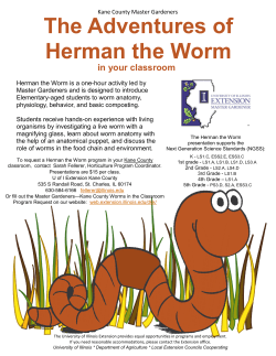 The Adventures of Herman the Worm - University of Illinois Extension