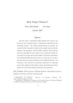 How Many Clusters? - University of Illinois at Chicago