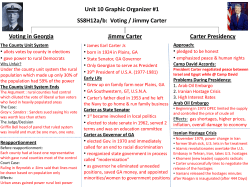 Unit 10 Graphic Organizer #1 SS8H12a/b: Voting / Jimmy Carter