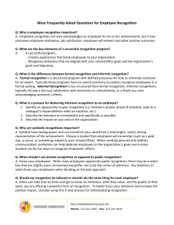 Most Frequently Asked Questions for Employee Recognition