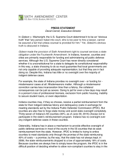 1 PRESS STATEMENT David Carroll, Executive Director In Gideon v