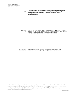 Capabilities of LIBS for analysis of geological samples