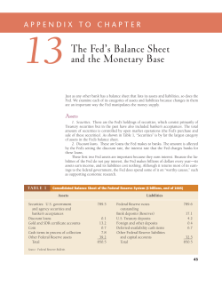 13The Fed`s Balance Sheet and the Monetary Base