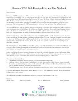 Classes of 1966 50th Reunion Echo and Pine Yearbook