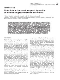 Biotic interactions and temporal dynamics of the human