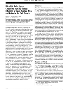 Microbial Reduction of Crystalline Iron(III) Oxides
