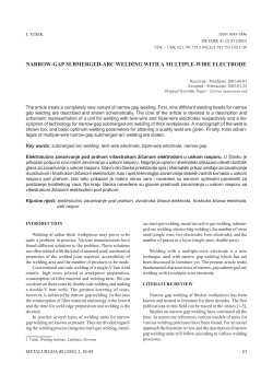 NARROW-GAP SUBMERGED-ARC WELDING WITH A MULTIPLE
