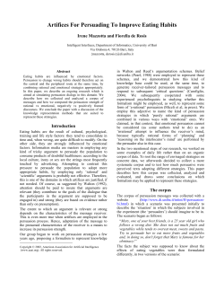 Artifices for Persuading to Improve Eating Habits