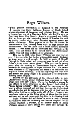 Roger Williams. - Biblical Studies.org.uk