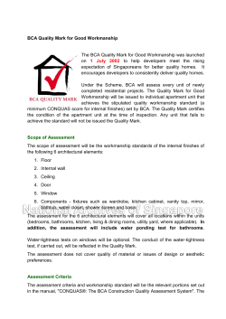 BCA Quality Mark for Good Workmanship