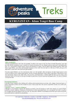 KYRGYZSTAN - Khan Tengri Base Camp