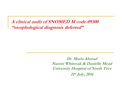 morphological diagnosis deferred