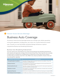 Business Auto Coverage