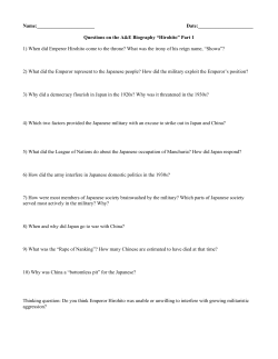 Questions on the Biography of Hirohito Parts 1 to 3