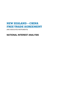 new zealand &ndash; china free trade agreement