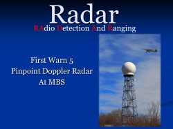 First Warn 5 Pinpoint Doppler Radar At MBS RAdio Detection And