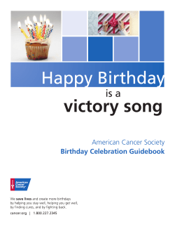 Happy Birthday - Relay For Life