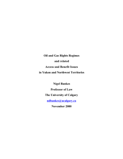 Oil and Gas Rights Regimes and Related Access and Benefit Issues