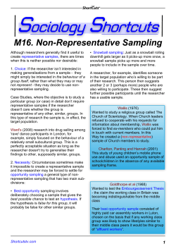 M16. Non-Representative Sampling