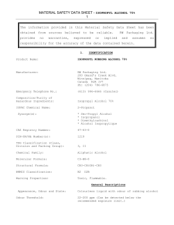 material safety data sheet - isopropyl alcohol 70% 1